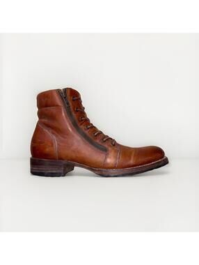 Freebird Chevy Brown Leather Zip Boots Men’s Size 9 Distressed Ankle